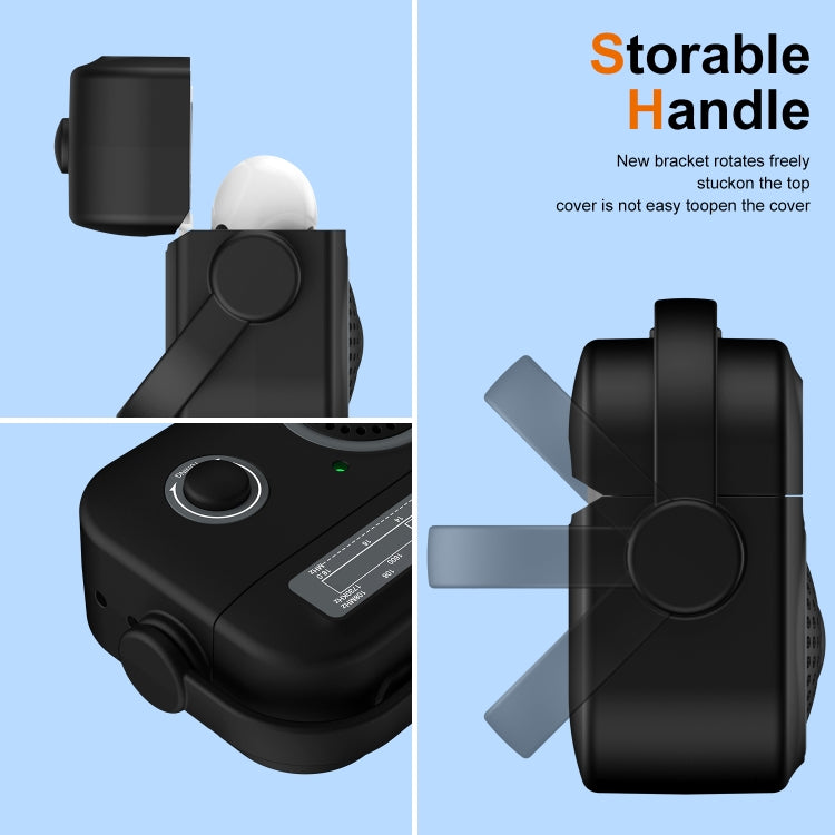 For AirPods 2 / 1 Radio Style Wireless Bluetooth Earphones Shockproof Protective Case(Rose Red) - For AirPods 1/2 by PMC Jewellery | Online Shopping South Africa | PMC Jewellery | Buy Now Pay Later Mobicred
