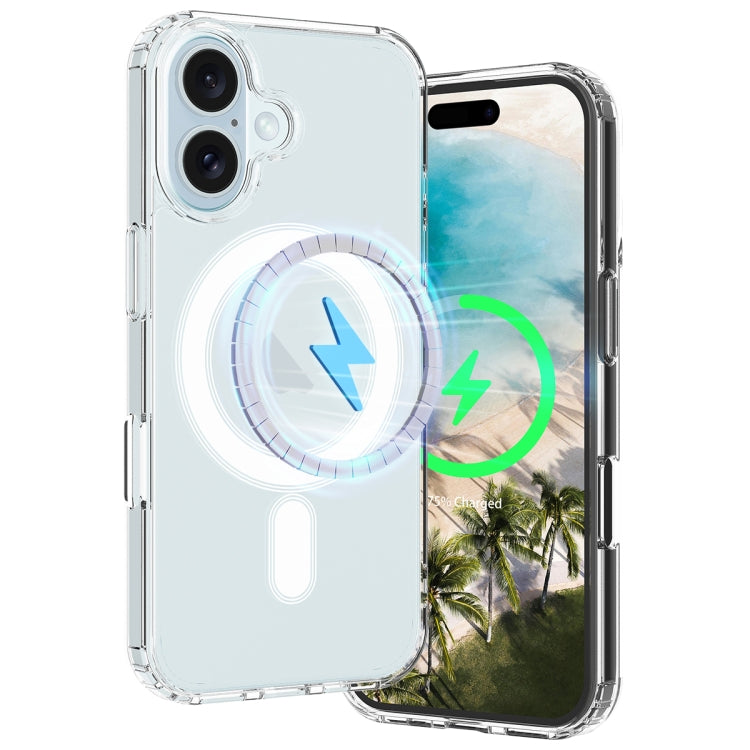 For iPhone 16 MagSafe Clear Acrylic PC Hybrid TPU Phone Case(Transparent) - iPhone 16 Cases by PMC TechLife | Online Shopping South Africa | PMC TechLife | Buy Now Pay Later Mobicred