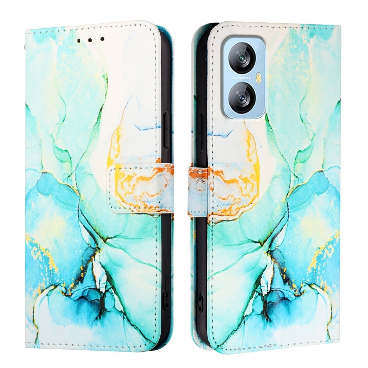 For Blackview A52 PT003 Marble Pattern Flip Leather Phone Case(Green) - More Brand by PMC Jewellery | Online Shopping South Africa | PMC Jewellery | Buy Now Pay Later Mobicred