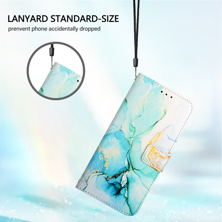 For Blackview Color 8 PT003 Marble Pattern Flip Leather Phone Case(Green) - More Brand by PMC TechLife | Online Shopping South Africa | PMC TechLife | Buy Now Pay Later Mobicred