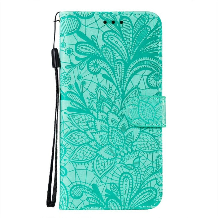 For Xiaomi Redmi K70 Lace Flower Embossing Flip Leather Phone Case(Green) - free shipping - PMC Jewellery - Order now!