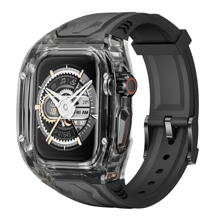 For Apple Watch SE 2023 44mm Modified PC Hybrid TPU Watch Case Band(Black Clear Black) - free shipping - PMc TechLife - Order now!