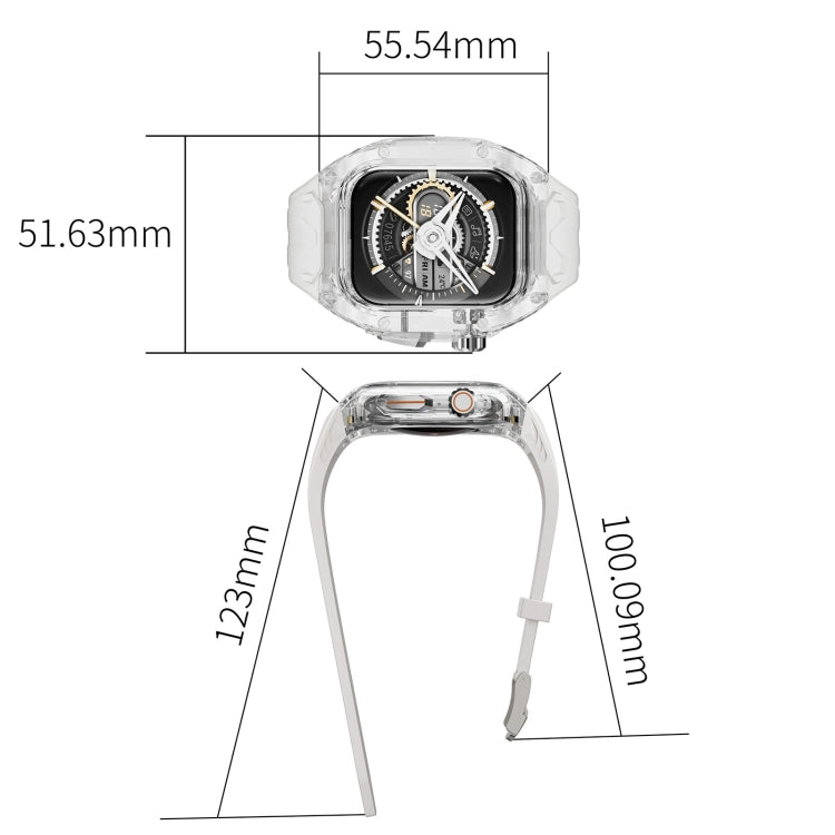 For Apple Watch Series 9 45mm Modified PC Hybrid TPU Watch Case Band(Starlight Transparent) - free shipping - PMc TechLife - Order now!
