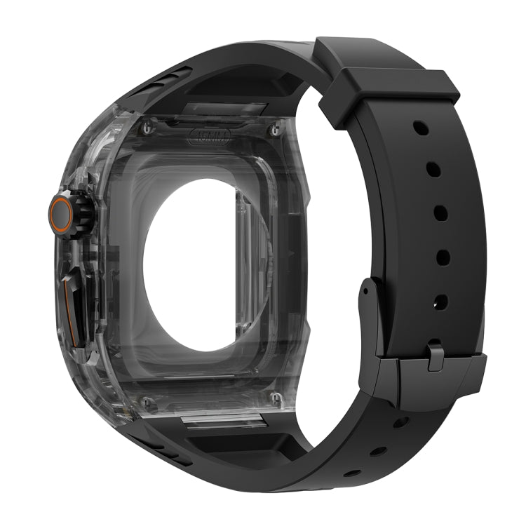 For Apple Watch SE 44mm Modified PC Hybrid TPU Watch Case Band(Black Clear Black) - free shipping - PMc TechLife - Order now!