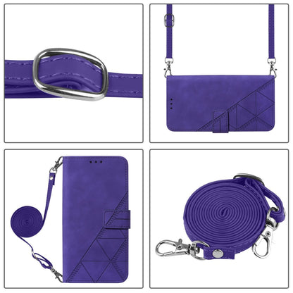 For Blackview A53 Crossbody 3D Embossed Flip Leather Phone Case(Purple) - More Brand by PMC Jewellery | Online Shopping South Africa | PMC Jewellery | Buy Now Pay Later Mobicred