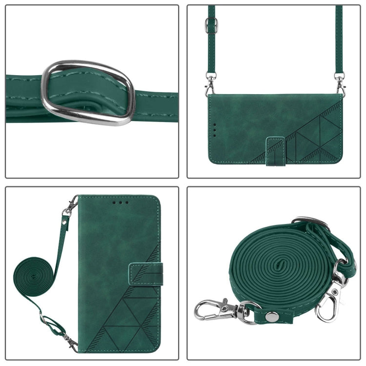 For Blackview Shark 8 Crossbody 3D Embossed Flip Leather Phone Case(Green) - More Brand by PMC TechLife | Online Shopping South Africa | PMC TechLife | Buy Now Pay Later Mobicred