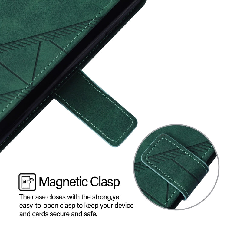 For Blackview Shark 8 Crossbody 3D Embossed Flip Leather Phone Case(Green) - More Brand by PMC TechLife | Online Shopping South Africa | PMC TechLife | Buy Now Pay Later Mobicred