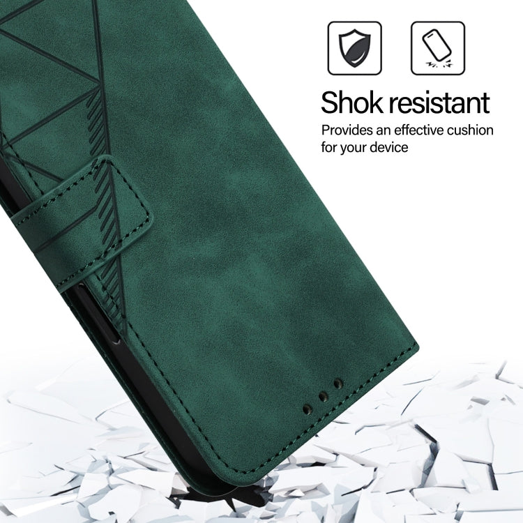 For Blackview Shark 8 Crossbody 3D Embossed Flip Leather Phone Case(Green) - More Brand by PMC TechLife | Online Shopping South Africa | PMC TechLife | Buy Now Pay Later Mobicred