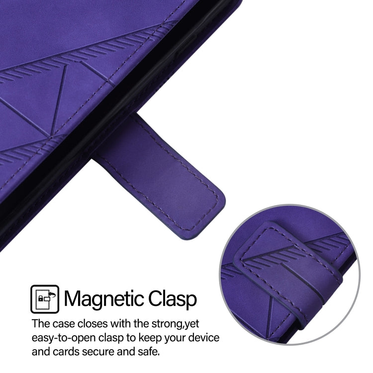 For Blackview Shark 8 Crossbody 3D Embossed Flip Leather Phone Case(Purple) - More Brand by PMC TechLife | Online Shopping South Africa | PMC TechLife | Buy Now Pay Later Mobicred