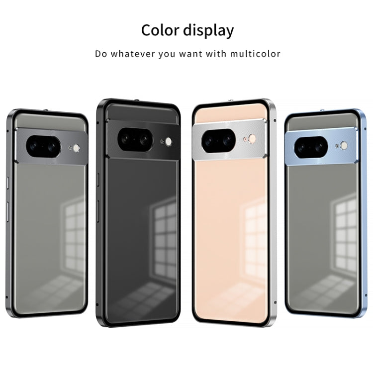For Google Pixel 8 Pro Snap Buckle Metal Frame Frosted Phone Case(Black) - free shipping - PMC TechLife - Order now!