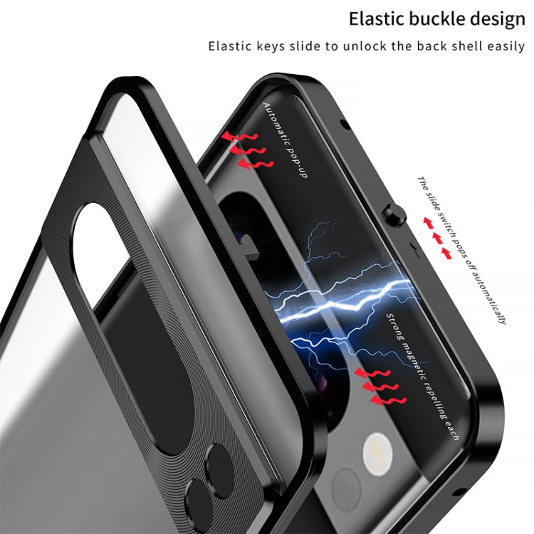 For Google Pixel 8 Snap Buckle Metal Frame Frosted Phone Case(Grey) - Google Cases by PMC TechLife | Online Shopping South Africa | PMC TechLife | Buy Now Pay Later Mobicred
