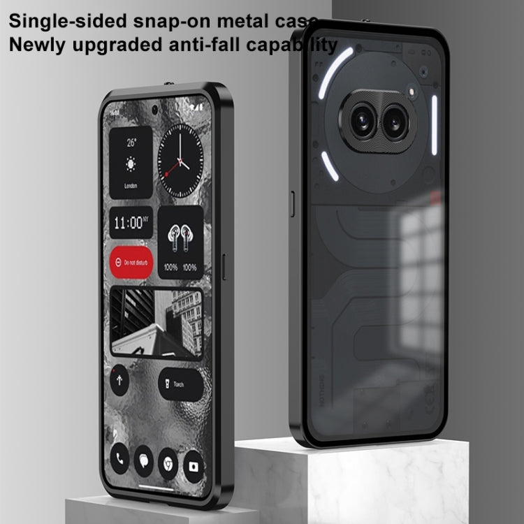 For Nothing Phone 2a Snap Buckle Metal Frame Frosted Phone Case(Grey) - More Brand by PMC TechLife | Online Shopping South Africa | PMC TechLife | Buy Now Pay Later Mobicred