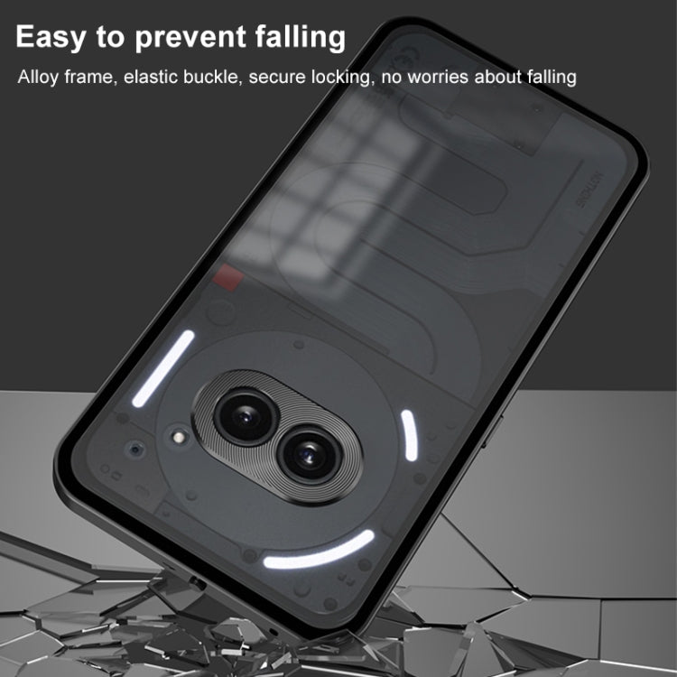 For Nothing Phone 2a Snap Buckle Metal Frame Frosted Phone Case(Grey) - More Brand by PMC TechLife | Online Shopping South Africa | PMC TechLife | Buy Now Pay Later Mobicred