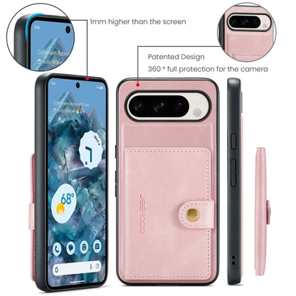 For Google Pixel 9 Pro JEEHOOD J01 Retro Magnetic Detachable Wallet Phone Case(Pink) - Google Cases by JEEHOOD | Online Shopping South Africa | PMC Jewellery | Buy Now Pay Later Mobicred