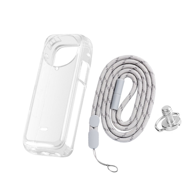 For Insta360 X4 Clear 1.5mm Soft TPU Protective Case With Neck Strap(Transperant) - Case & Bags by PMC TechLife | Online Shopping South Africa | PMC TechLife | Buy Now Pay Later Mobicred