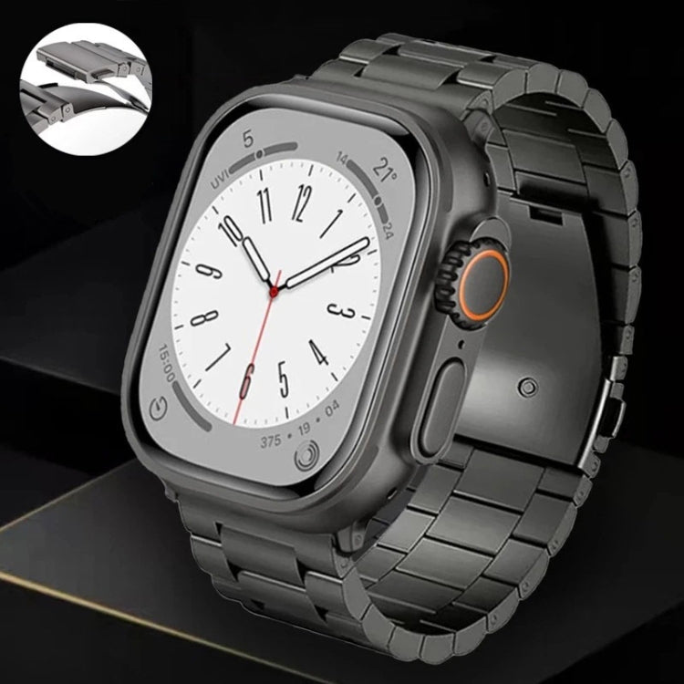 For Apple Watch SE 40mm 3-Bead Flat Buckle Titanium Alloy Watch Band(Silver) - free shipping - PMC TechLife - Order now!