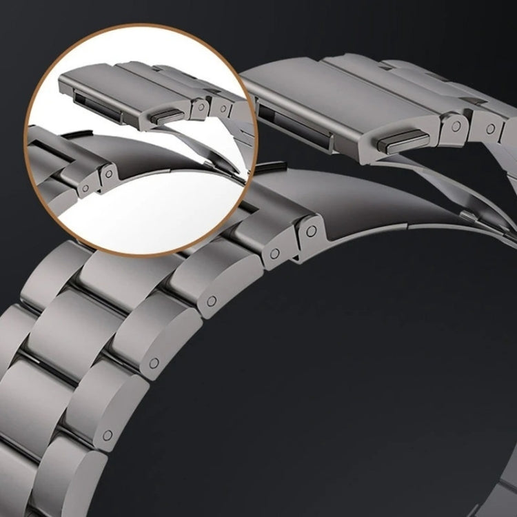 For Apple Watch Series 5 40mm 3-Bead Flat Buckle Titanium Alloy Watch Band(Silver) - free shipping - PMC TechLife - Order now!
