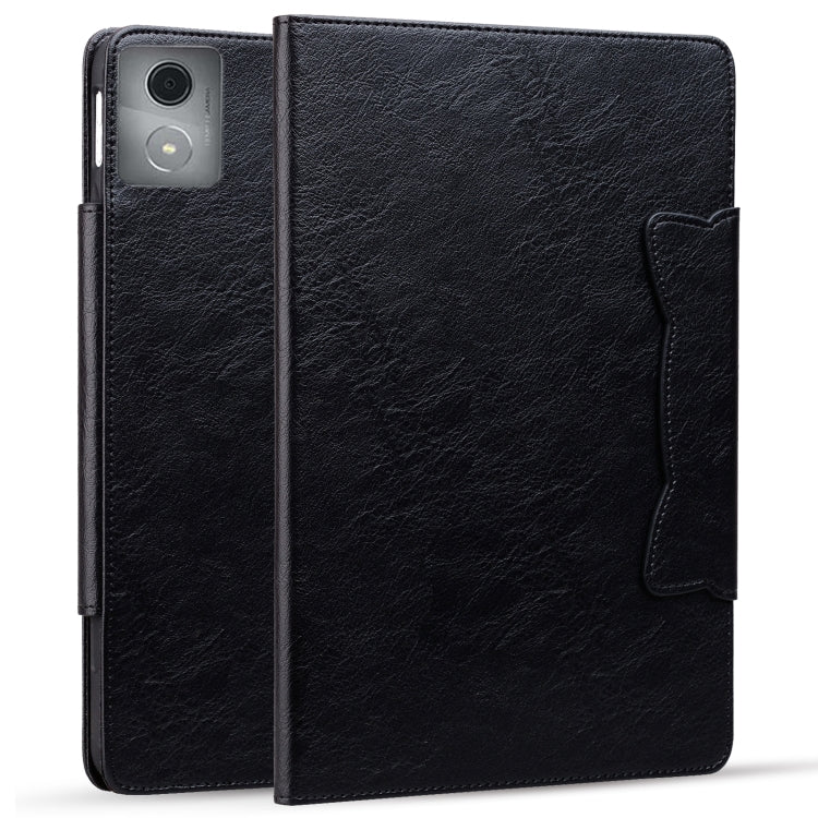 For Lenovo Tab K11 Plus / M11 Plus  Cat Buckle Leather Tablet Case(Black) - Lenovo by PMC TechLife | Online Shopping South Africa | PMC TechLife | Buy Now Pay Later Mobicred