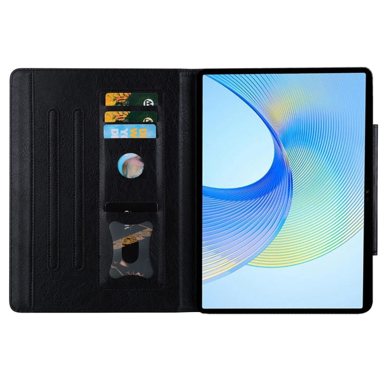 For Lenovo Xiaoxin Pad Pro 12.7 2025 Cat Buckle Leather Tablet Case(Black) - Lenovo by PMC TechLife | Online Shopping South Africa | PMC TechLife | Buy Now Pay Later Mobicred