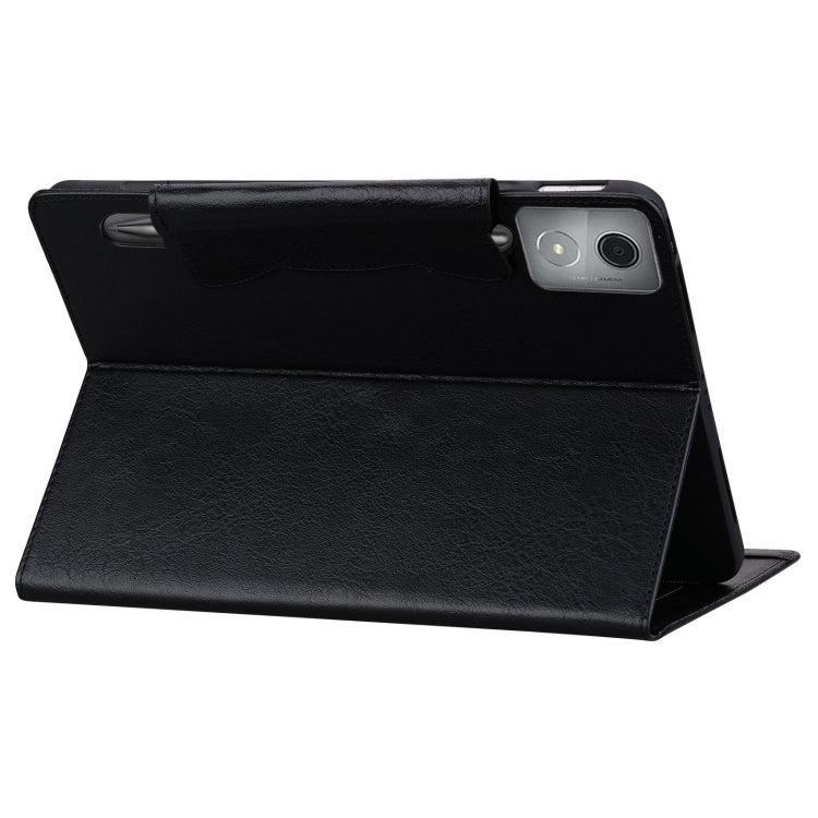 For Lenovo Xiaoxin Pad Pro 12.7 2025 Cat Buckle Leather Tablet Case(Black) - Lenovo by PMC TechLife | Online Shopping South Africa | PMC TechLife | Buy Now Pay Later Mobicred