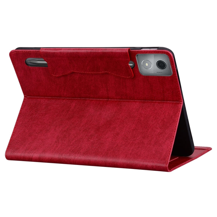 For Lenovo Xiaoxin Pad Pro 12.7 2025 Cat Buckle Leather Tablet Case(Red) - Lenovo by PMC TechLife | Online Shopping South Africa | PMC TechLife | Buy Now Pay Later Mobicred