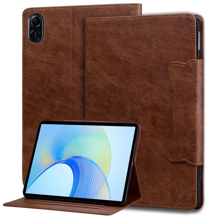 For Honor Pad X8a Cat Buckle Leather Tablet Case(Brown) - Honor by PMC TechLife | Online Shopping South Africa | PMC TechLife | Buy Now Pay Later Mobicred