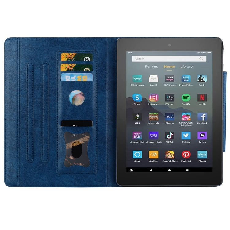 For Amazon Kindle Fire HD 10 2023 / 2021 Cat Buckle Leather Smart Tablet Case(Royal Blue) - Amazon by PMC TechLife | Online Shopping South Africa | PMC TechLife | Buy Now Pay Later Mobicred
