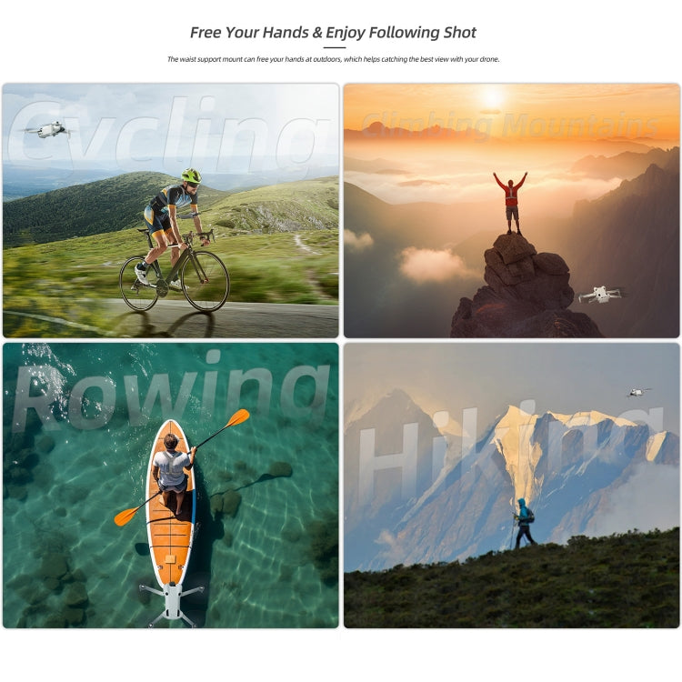 For DJI RC 2 / 1 Sunnylife Remote Control Waist Support Bracket Chest Strap(Grey) - Holder Series by Sunnylife | Online Shopping South Africa | PMC TechLife | Buy Now Pay Later Mobicred