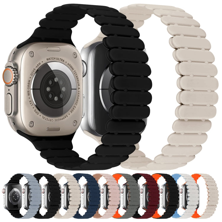 For Apple Watch Series 5 40mm Bamboo Magnetic Silicone Watch Band(Starlight) - Watch Bands by PMc TechLife | Online Shopping South Africa | PMc TechLife | Buy Now Pay Later Mobicred