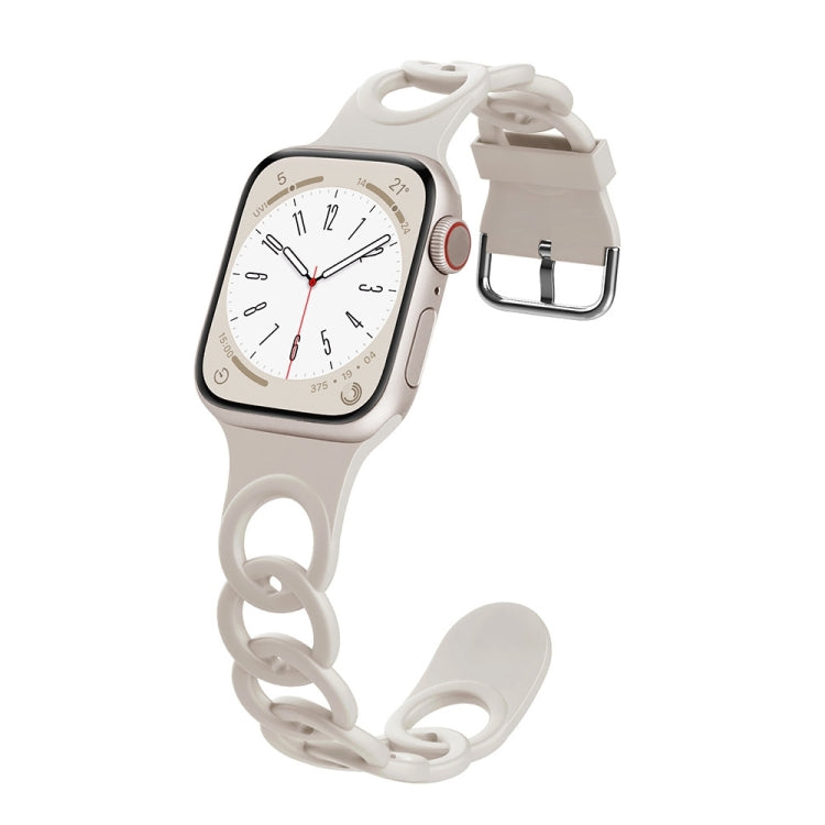 For Apple Watch Series 7 45mm Donut Hollow Silicone Watch Band(Starlight) - free shipping - PMc TechLife - Order now!