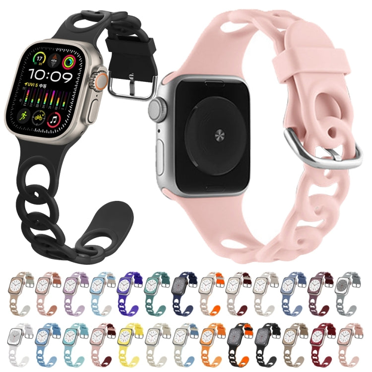 For Apple Watch Series 10 42mm Donut Hollow Silicone Watch Band(Walnut) - free shipping - PMc TechLife - Order now!