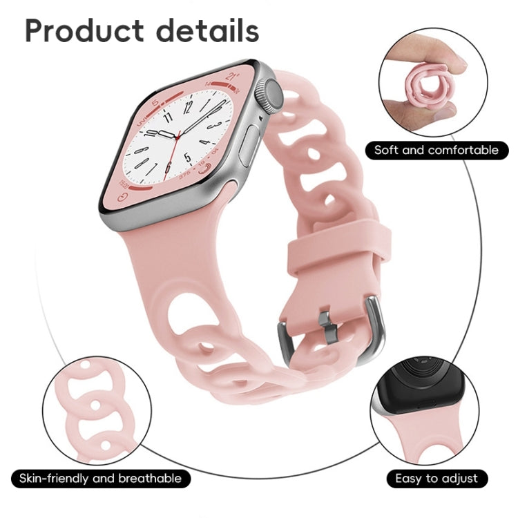 For Apple Watch SE 40mm Donut Hollow Silicone Watch Band(Light Yellow) - free shipping - PMc TechLife - Order now!