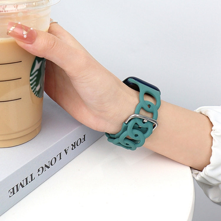 For Apple Watch Series 7 45mm Donut Hollow Silicone Watch Band(Starlight) - free shipping - PMc TechLife - Order now!