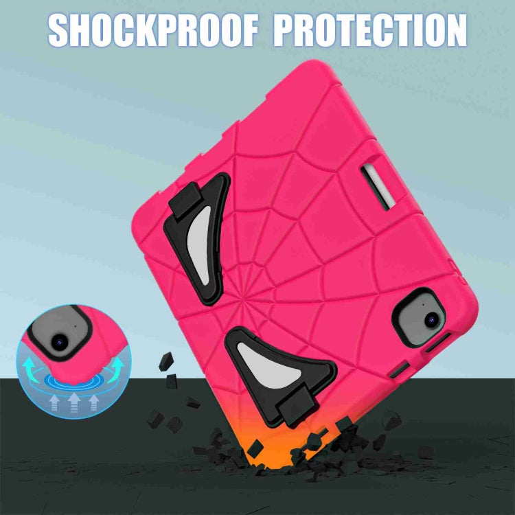 For iPad Air 11 2025 / 2024 Silicone + PC Shockproof Protective Tablet Case(Rose Red Black) - iPad Air 11 2025 / 2024 Cases by PMC TechLife | Online Shopping South Africa | PMC TechLife | Buy Now Pay Later Mobicred