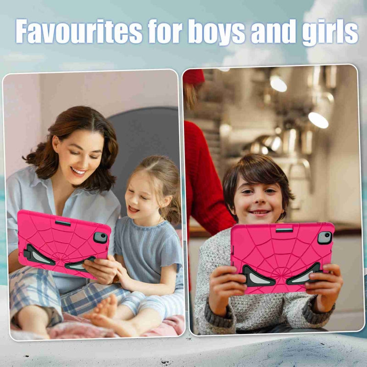 For iPad Air 11 2025 / 2024 Silicone + PC Shockproof Protective Tablet Case(Rose Red Black) - iPad Air 11 2025 / 2024 Cases by PMC TechLife | Online Shopping South Africa | PMC TechLife | Buy Now Pay Later Mobicred