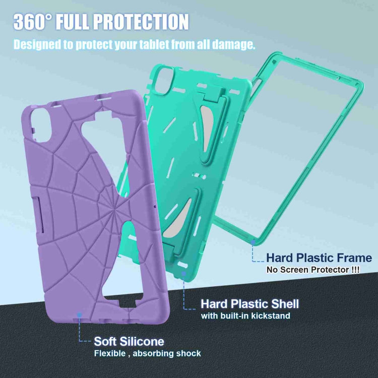 For iPad Air 11 2024 Silicone + PC Shockproof Protective Tablet Case(Purple Mint Green) - iPad Air 11 2024 Cases by PMC Jewellery | Online Shopping South Africa | PMC Jewellery | Buy Now Pay Later Mobicred