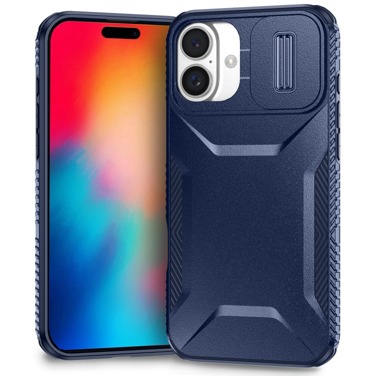 For iPhone 16 Plus Sliding Camshield Phone Case(Blue) - iPhone 16 Plus Cases by PMC TechLife | Online Shopping South Africa | PMC TechLife | Buy Now Pay Later Mobicred