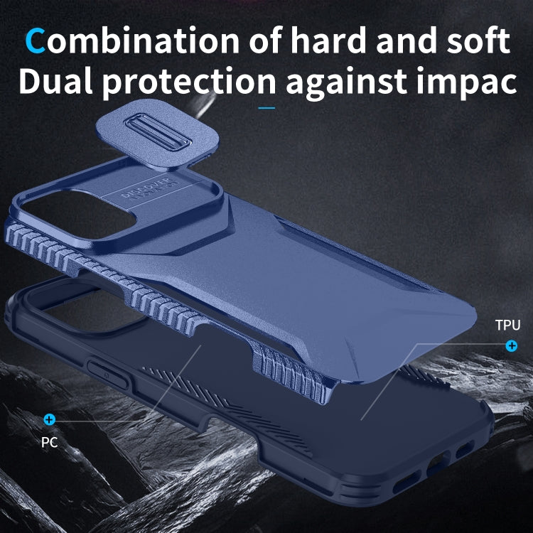 For iPhone 16 Plus Sliding Camshield Phone Case(Blue) - iPhone 16 Plus Cases by PMC TechLife | Online Shopping South Africa | PMC TechLife | Buy Now Pay Later Mobicred
