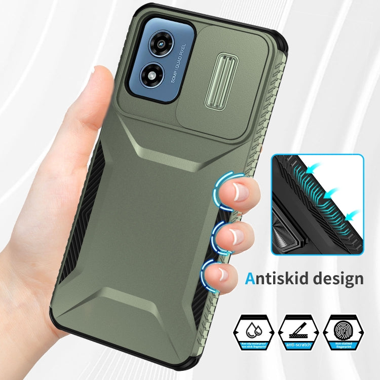 For Motorola Moto G Play 4G 2024 Sliding Camshield Phone Case(Alpine Green) - Motorola Cases by PMC Jewellery | Online Shopping South Africa | PMC Jewellery | Buy Now Pay Later Mobicred