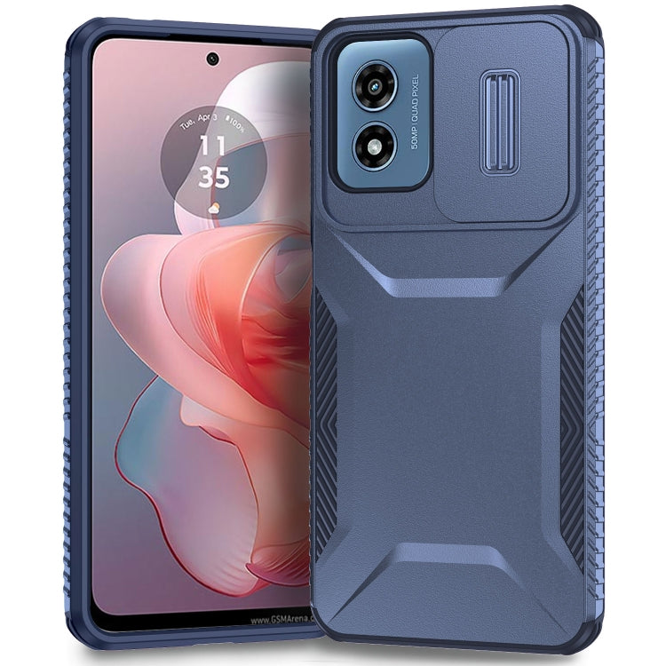 For Motorola Moto G Play 4G 2024 Sliding Camshield Phone Case(Blue) - Motorola Cases by PMC Jewellery | Online Shopping South Africa | PMC Jewellery | Buy Now Pay Later Mobicred