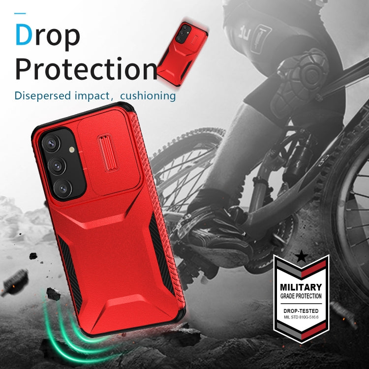 For Samsung Galaxy S25+ 5G / S24+ 5G Sliding Camshield Phone Case(Red) - Galaxy S24+ 5G Cases by PMC Jewellery | Online Shopping South Africa | PMC Jewellery | Buy Now Pay Later Mobicred