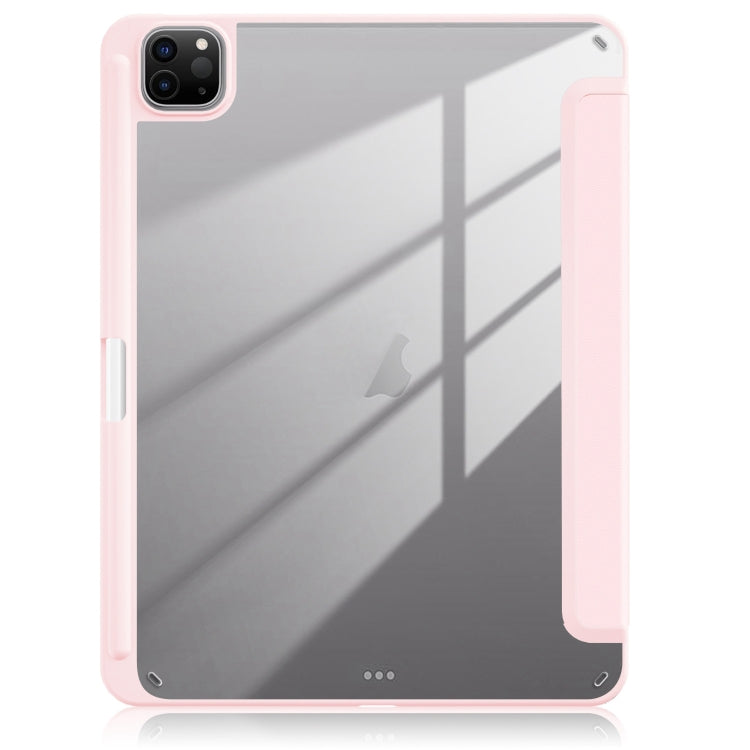 For iPad Air 11 2024 / Pro 11 2022 Acrylic 3-Fold Smart Leather Tablet Case(Pink) - free shipping - PMC TechLife - Order now!