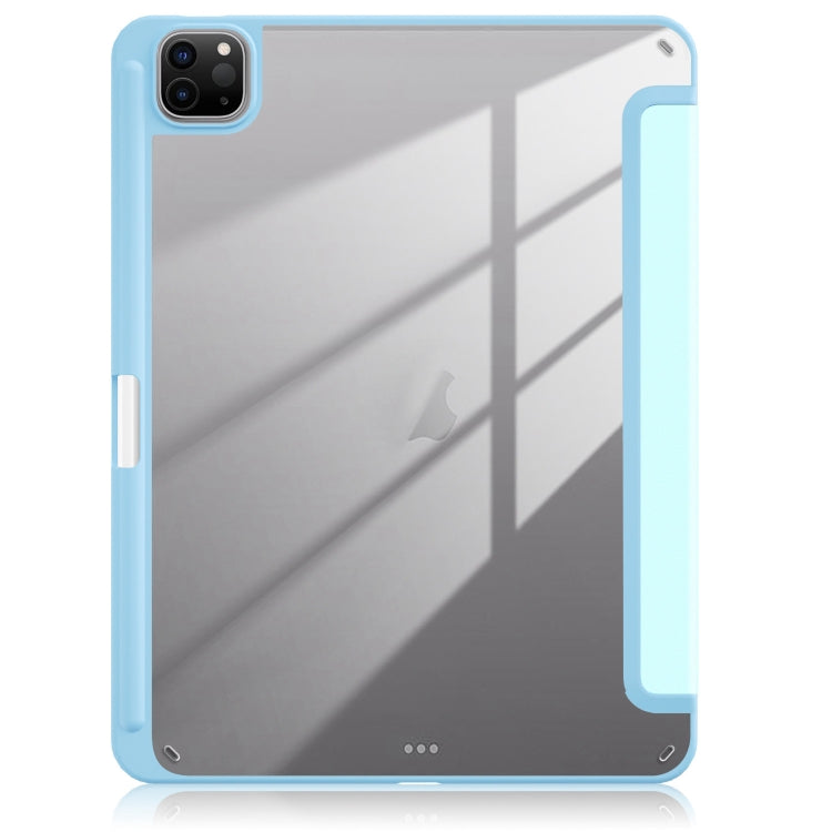For iPad Pro 11 2024 Acrylic 3-Fold Smart Leather Tablet Case(Sky Blue) - iPad Pro 11 2024 Cases by PMC TechLife | Online Shopping South Africa | PMC TechLife | Buy Now Pay Later Mobicred