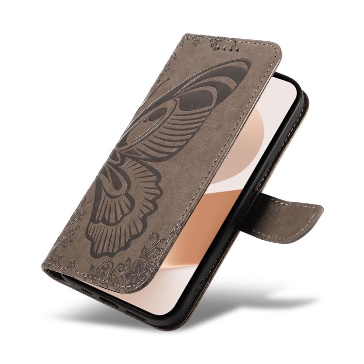 For Huawei Pura 80 5G Swallowtail Butterfly Embossed Leather Phone Case(Grey) - free shipping - PMC TechLife - Order now!