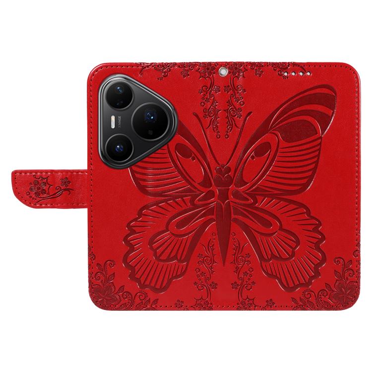 For Huawei Pura 80 Pro 5G Swallowtail Butterfly Embossed Leather Phone Case(Red) - free shipping - PMC TechLife - Order now!