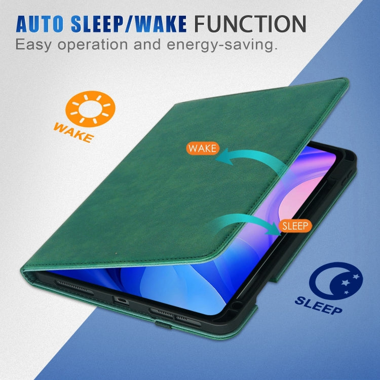 For iPad Air 11 2024 / Pro 11 2022 Front Stand Smart TPU Leather Tablet Case(Green) - iPad Air 11 2024 Cases by PMC TechLife | Online Shopping South Africa | PMC TechLife | Buy Now Pay Later Mobicred