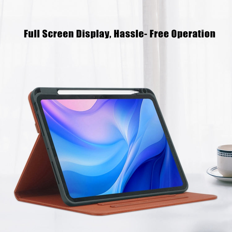 For iPad Pro 11 2024 Front Stand Smart TPU Leather Tablet Case(Brown) - iPad Pro 11 2024 Cases by PMC Jewellery | Online Shopping South Africa | PMC Jewellery | Buy Now Pay Later Mobicred