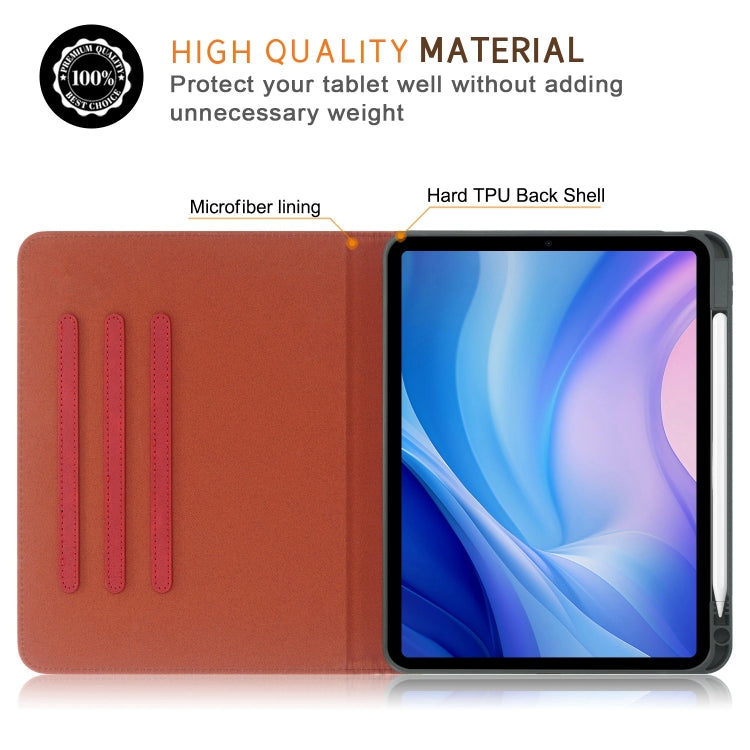 For iPad Pro 11 2024 Front Stand Smart TPU Leather Tablet Case(Red) - iPad Pro 11 2024 Cases by PMC TechLife | Online Shopping South Africa | PMC TechLife | Buy Now Pay Later Mobicred