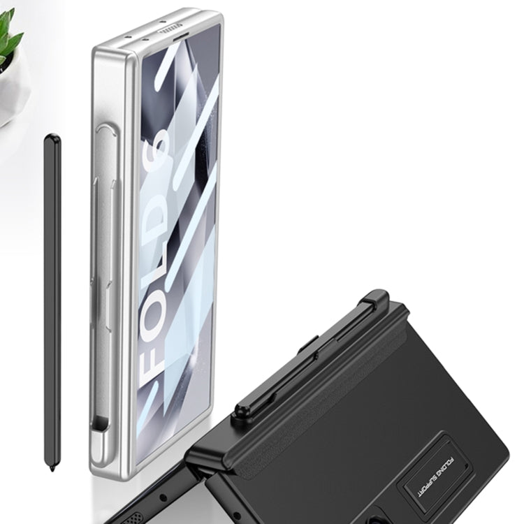 For Samsung Galaxy Z Fold6 GKK Integrated Full Coverage Magnetic Fold Phone Case with Pen Slot, Not Included Pen(Night Green) - Galaxy Z Fold6 5G Cases by GKK | Online Shopping South Africa | PMC Jewellery | Buy Now Pay Later Mobicred