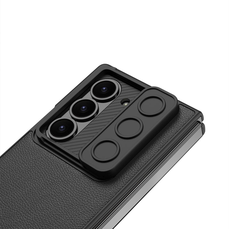 For Samsung Galaxy Z Fold6 GKK Integrated Ultra-thin Sliding Window Leather Phone Case(Silver) - free shipping - PMC Jewellery - Order now!